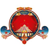 Cadre rouge de cirque de chapiteau Image libre de droits Cadre rouge de cirque de chapiteau Image libre de droits