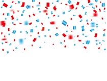 Caduta rossa e blu di celebrazione di U.S.A. dei coriandoli Concetto nei colori nazionali per la festa dell'indipendenza, l'event royalty illustrazione gratis Caduta rossa e blu di celebrazione di U.S.A. dei coriandoli Concetto nei colori nazionali per la festa dell'indipendenza, l'event royalty illustrazione gratis