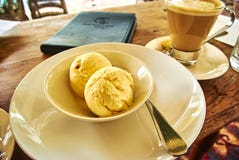 Caffè e gelato in Constantia, Cape Town fotografie stock Caffè e gelato in Constantia, Cape Town fotografie stock