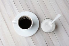 Caffè e Sugar Bowl Fotografia Stock Caffè e Sugar Bowl Fotografia Stock
