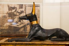 Anubis god statue of Taut Ankh Amon treasure - Egyptian museum royalty free stock photography Anubis god statue of Taut Ankh Amon treasure - Egyptian museum royalty free stock photography