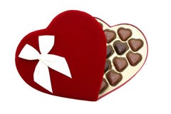 A caixa do coração deu forma a chocolates com trajeto de grampeamento (a imagem 8.2mp) imagens de stock A caixa do coração deu forma a chocolates com trajeto de grampeamento (a imagem 8.2mp) imagens de stock