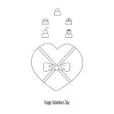 Caja de chocolates como regalo para el día de tarjeta del día de San Valentín, sistema de chocolates clasificados ilustración del vector Caja de chocolates como regalo para el día de tarjeta del día de San Valentín, sistema de chocolates clasificados ilustración del vector
