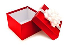 Caja de regalo abierta Fotografía de archivo libre de regalías Caja de regalo abierta Fotografía de archivo libre de regalías