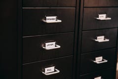 Cajón de fichero de la oficina imagen de archivo libre de regalías Cajón de fichero de la oficina imagen de archivo libre de regalías