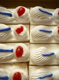 Cakes and Pastries with Cherry topping stock image Cakes and Pastries with Cherry topping stock image