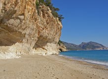 Cala Luna strand en Golf Orosei - Sardinige, Italië stock afbeeldingen Cala Luna strand en Golf Orosei - Sardinige, Italië stock afbeeldingen