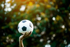 Calcio di sport con lo spazio disponibile per riprodurre le idee di sport fotografia stock libera da diritti Calcio di sport con lo spazio disponibile per riprodurre le idee di sport fotografia stock libera da diritti