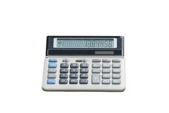 Calculator die op witte achtergrond wordt geïsoleerdm royalty-vrije stock afbeeldingen Calculator die op witte achtergrond wordt geïsoleerdm royalty-vrije stock afbeeldingen