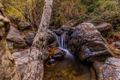 Caledonia Waterfall , At Troodos Mountains Stock Photo