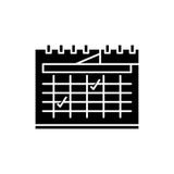 Calendar planning black icon, vector sign on isolated background. Calendar planning concept symbol, illustration vector illustration Calendar planning black icon, vector sign on isolated background. Calendar planning concept symbol, illustration vector illustration