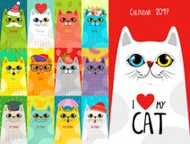 Calendario 2019 ilustración del vector Calendario 2019 ilustración del vector