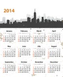 calendario elegante de 2014 años en fondo del grunge del paisaje urbano stock de ilustración calendario elegante de 2014 años en fondo del grunge del paisaje urbano stock de ilustración