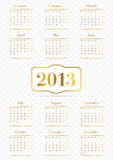 Calendario per 2013 royalty illustrazione gratis Calendario per 2013 royalty illustrazione gratis