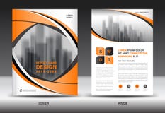 Calibre d'insecte de brochure de rapport annuel, conception orange de couverture illustration stock Calibre d'insecte de brochure de rapport annuel, conception orange de couverture illustration stock