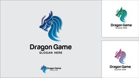 Calibre de conception de logo de dragon, illustration de vecteur, logo de jeu illustration libre de droits Calibre de conception de logo de dragon, illustration de vecteur, logo de jeu illustration libre de droits