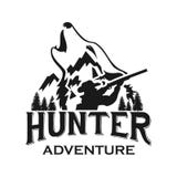 Calibre de logo d'aventure de club ou de chasse de chasse illustration stock Calibre de logo d'aventure de club ou de chasse de chasse illustration stock