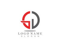 Calibre de logo de lettre de GD photos stock Calibre de logo de lettre de GD photos stock