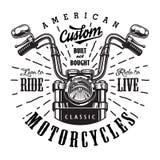 Calibre de logo de moto de vintage illustration libre de droits Calibre de logo de moto de vintage illustration libre de droits