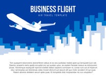 Calibre de vecteur d'affiche avec le décollage d'avion et l'horizon de ville illustration de vecteur Calibre de vecteur d'affiche avec le décollage d'avion et l'horizon de ville illustration de vecteur