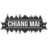Calibre Editable de silhouette de Chiang Mai Thailand Asia Icon Vector Art Design Skyline Flat City illustration stock Calibre Editable de silhouette de Chiang Mai Thailand Asia Icon Vector Art Design Skyline Flat City illustration stock