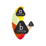 Calibre géométrique coloré abstrait de conception d'infographics d'option avec des options d'ABC d'échantillon Fond abstrait pour illustration stock Calibre géométrique coloré abstrait de conception d'infographics d'option avec des options d'ABC d'échantillon Fond abstrait pour illustration stock