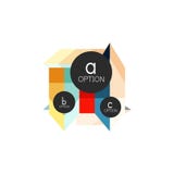 Calibre géométrique coloré abstrait de conception d'infographics d'option avec des options d'ABC d'échantillon Fond abstrait pour illustration libre de droits Calibre géométrique coloré abstrait de conception d'infographics d'option avec des options d'ABC d'échantillon Fond abstrait pour illustration libre de droits