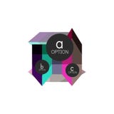 Calibre géométrique coloré abstrait de conception d'infographics d'option avec des options d'ABC d'échantillon Fond abstrait pour illustration stock Calibre géométrique coloré abstrait de conception d'infographics d'option avec des options d'ABC d'échantillon Fond abstrait pour illustration stock
