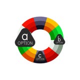 Calibre géométrique coloré abstrait de conception d'infographics d'option avec des options d'ABC d'échantillon Fond abstrait pour illustration libre de droits Calibre géométrique coloré abstrait de conception d'infographics d'option avec des options d'ABC d'échantillon Fond abstrait pour illustration libre de droits