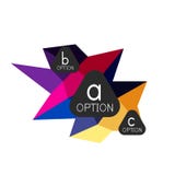 Calibre géométrique coloré abstrait de conception d'infographics d'option avec des options d'ABC d'échantillon Fond abstrait pour illustration stock Calibre géométrique coloré abstrait de conception d'infographics d'option avec des options d'ABC d'échantillon Fond abstrait pour illustration stock