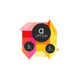 Calibre géométrique coloré abstrait de conception d'infographics d'option avec des options d'ABC d'échantillon Fond abstrait pour illustration stock Calibre géométrique coloré abstrait de conception d'infographics d'option avec des options d'ABC d'échantillon Fond abstrait pour illustration stock