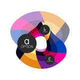 Calibre géométrique coloré abstrait de conception d'infographics d'option avec des options d'ABC d'échantillon Fond abstrait pour illustration libre de droits Calibre géométrique coloré abstrait de conception d'infographics d'option avec des options d'ABC d'échantillon Fond abstrait pour illustration libre de droits