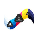 Calibre géométrique coloré abstrait de conception d'infographics d'option avec des options d'ABC d'échantillon Fond abstrait pour illustration libre de droits Calibre géométrique coloré abstrait de conception d'infographics d'option avec des options d'ABC d'échantillon Fond abstrait pour illustration libre de droits