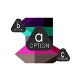 Calibre géométrique coloré abstrait de conception d'infographics d'option avec des options d'ABC d'échantillon Fond abstrait pour illustration stock Calibre géométrique coloré abstrait de conception d'infographics d'option avec des options d'ABC d'échantillon Fond abstrait pour illustration stock