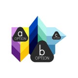 Calibre géométrique coloré abstrait de conception d'infographics d'option avec des options d'ABC d'échantillon Fond abstrait pour illustration libre de droits Calibre géométrique coloré abstrait de conception d'infographics d'option avec des options d'ABC d'échantillon Fond abstrait pour illustration libre de droits