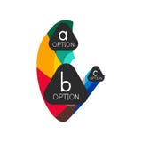 Calibre géométrique coloré abstrait de conception d'infographics d'option avec des options d'ABC d'échantillon Fond abstrait pour illustration stock Calibre géométrique coloré abstrait de conception d'infographics d'option avec des options d'ABC d'échantillon Fond abstrait pour illustration stock