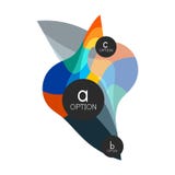 Calibre géométrique coloré abstrait de conception d'infographics d'option avec des options d'ABC d'échantillon Fond abstrait pour illustration libre de droits Calibre géométrique coloré abstrait de conception d'infographics d'option avec des options d'ABC d'échantillon Fond abstrait pour illustration libre de droits