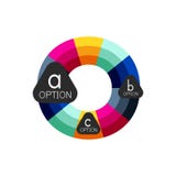 Calibre géométrique coloré abstrait de conception d'infographics d'option avec des options d'ABC d'échantillon Fond abstrait pour illustration stock Calibre géométrique coloré abstrait de conception d'infographics d'option avec des options d'ABC d'échantillon Fond abstrait pour illustration stock