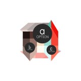Calibre géométrique coloré abstrait de conception d'infographics d'option avec des options d'ABC d'échantillon Fond abstrait pour illustration libre de droits Calibre géométrique coloré abstrait de conception d'infographics d'option avec des options d'ABC d'échantillon Fond abstrait pour illustration libre de droits