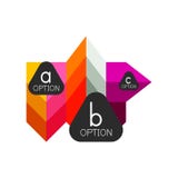 Calibre géométrique coloré abstrait de conception d'infographics d'option avec des options d'ABC d'échantillon Fond abstrait pour illustration libre de droits Calibre géométrique coloré abstrait de conception d'infographics d'option avec des options d'ABC d'échantillon Fond abstrait pour illustration libre de droits