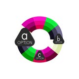 Calibre géométrique coloré abstrait de conception d'infographics d'option avec des options d'ABC d'échantillon Fond abstrait pour illustration libre de droits Calibre géométrique coloré abstrait de conception d'infographics d'option avec des options d'ABC d'échantillon Fond abstrait pour illustration libre de droits