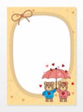 Calibre mignon de carte avec la couleur et le Teddy Bear Vector de Brown illustration libre de droits Calibre mignon de carte avec la couleur et le Teddy Bear Vector de Brown illustration libre de droits