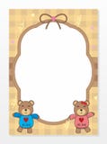 Calibre mignon de carte avec la couleur et le Teddy Bear Vector de Brown illustration libre de droits Calibre mignon de carte avec la couleur et le Teddy Bear Vector de Brown illustration libre de droits