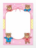 Calibre mignon de carte avec la couleur rose et le Teddy Bear Vector illustration libre de droits Calibre mignon de carte avec la couleur rose et le Teddy Bear Vector illustration libre de droits
