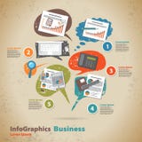 Calibre pour l'homme d'affaires infographic dans le style de vintage illustration stock Calibre pour l'homme d'affaires infographic dans le style de vintage illustration stock