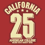 California sport wear T-shirt Typography design. Vector royalty free illustration California sport wear T-shirt Typography design. Vector royalty free illustration