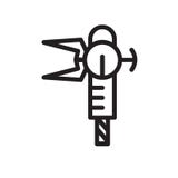 Calipers ikony wektor odizolowywający na białym tle, Calipers podpisuje royalty ilustracja Calipers ikony wektor odizolowywający na białym tle, Calipers podpisuje royalty ilustracja