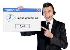 Call-Center-Mann Lizenzfreies Stockfoto Call-Center-Mann Lizenzfreies Stockfoto