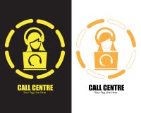 Call Center Telecommunication logo design royalty free illustration Call Center Telecommunication logo design royalty free illustration