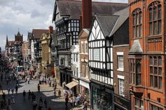 Calle de Eastgate. Chester. Inglaterra foto de archivo libre de regalías Calle de Eastgate. Chester. Inglaterra foto de archivo libre de regalías